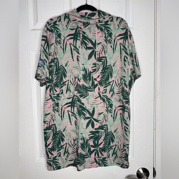 BONOBOS GOLF Men’s Standard Fit Palm Leaf Golf Polo Size L Pier 59 Chelsea Pier - Picture 2 of 6